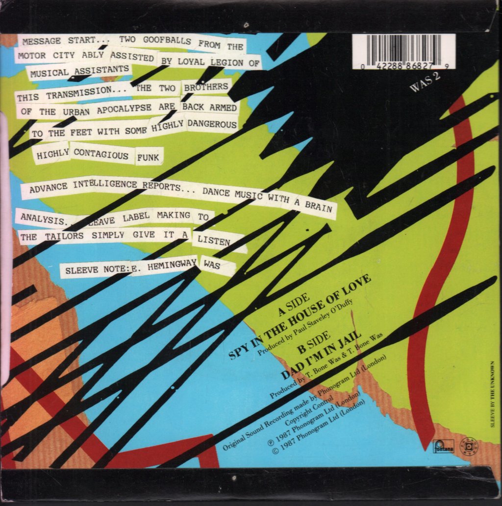 Was Not Was - Spy In The House Of Love - 7 Inch