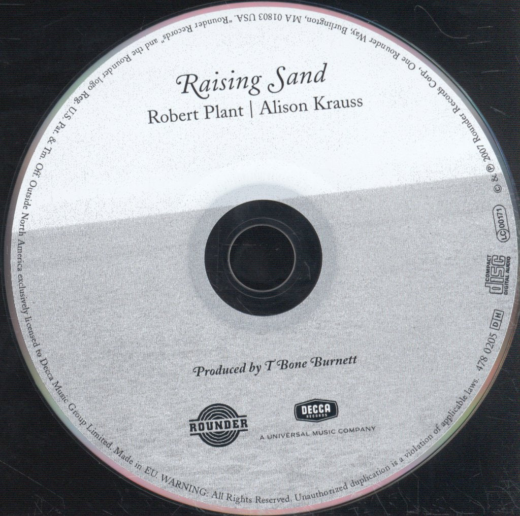 Robert Plant And Alison Krauss - Raising Sand - Cd