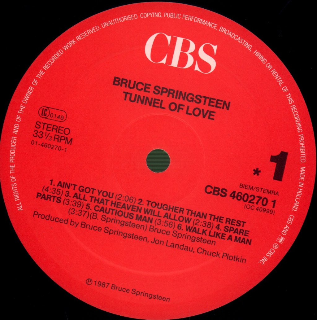 Bruce Springsteen - Tunnel Of Love - Lp
