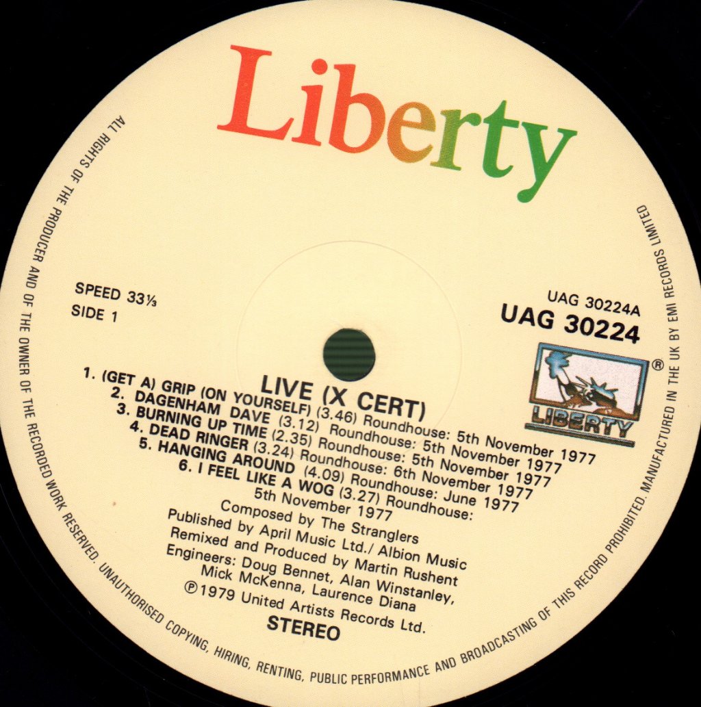 Stranglers - Live (X Cert) - Lp