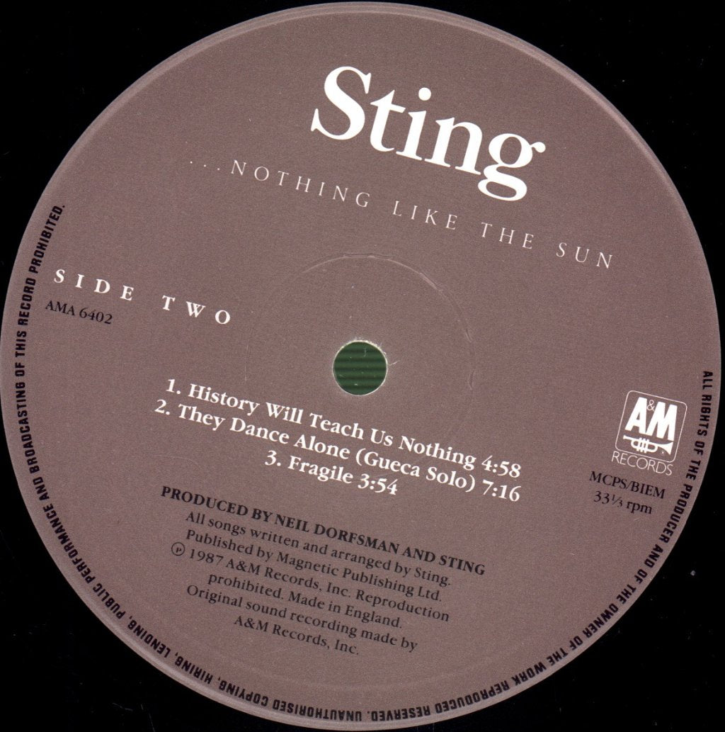 Sting - Nothing Like The Sun - Double Lp