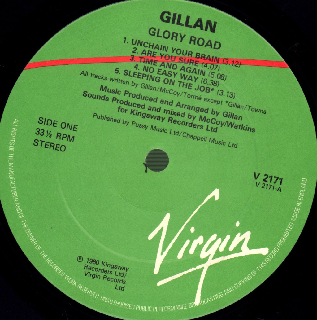 Gillan - Glory Road - Double Lp