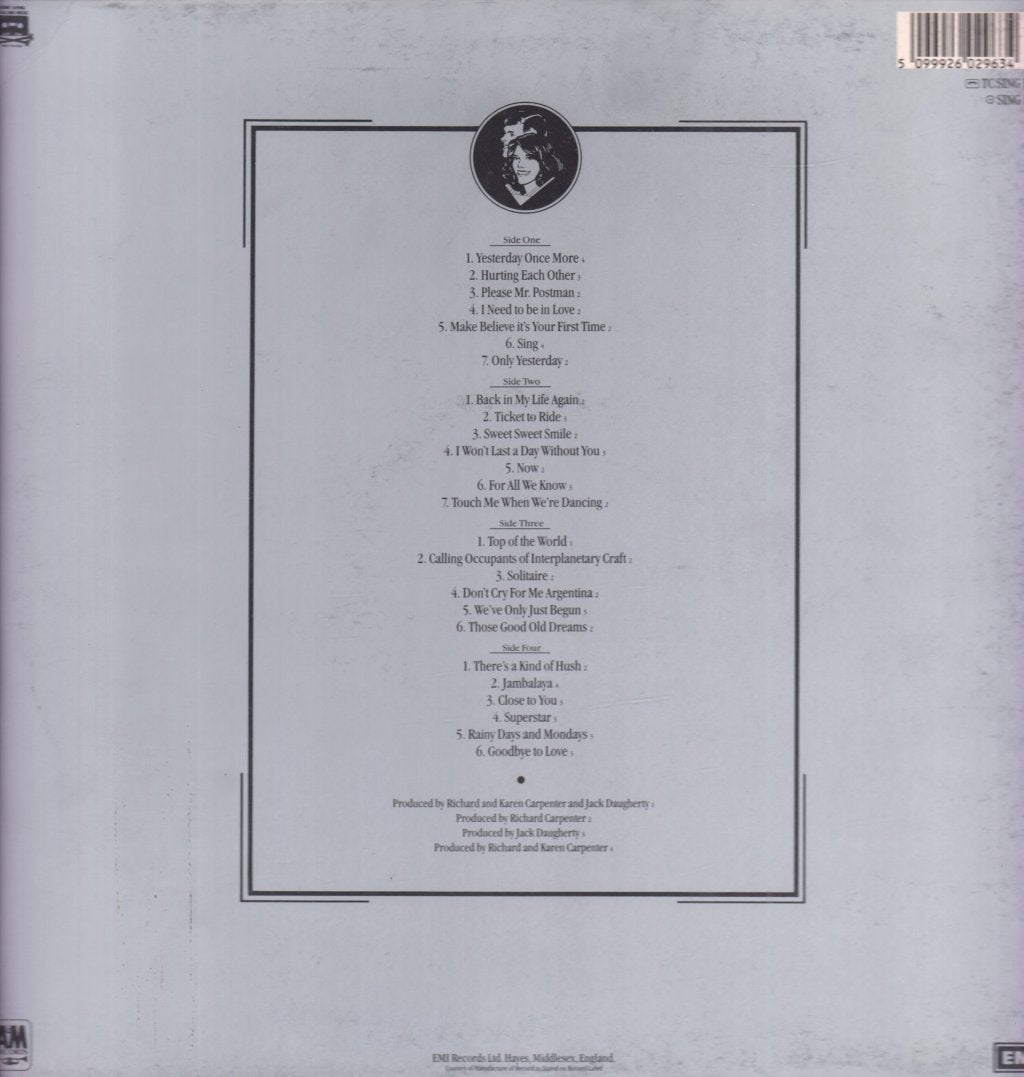 Carpenters - Yesterday Once More - Double Lp