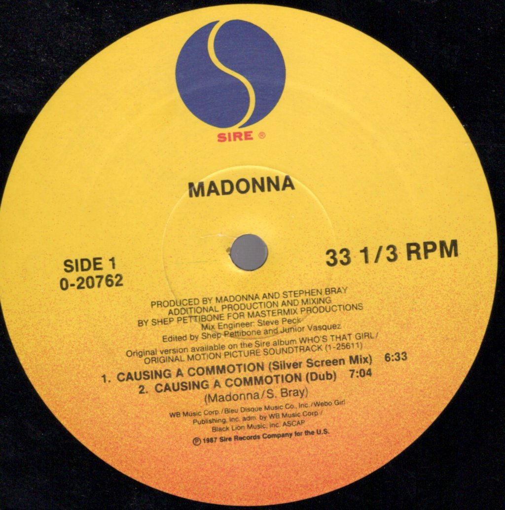 Madonna - Causing A Commotion - 12 Inch