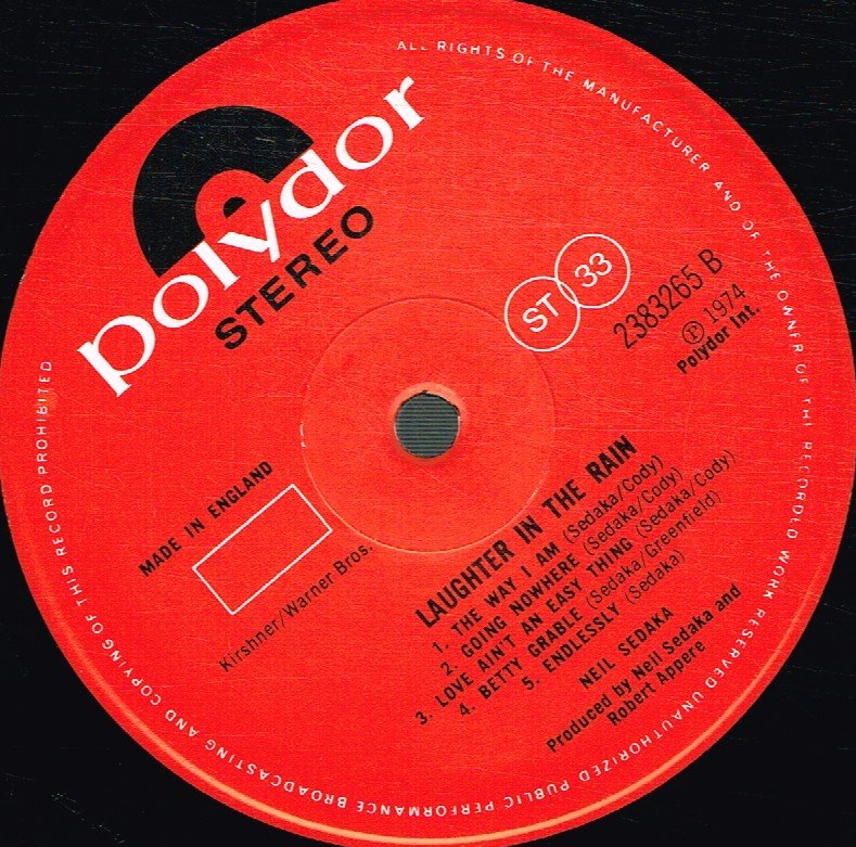 Neil Sedaka - Laughter In The Rain - Lp