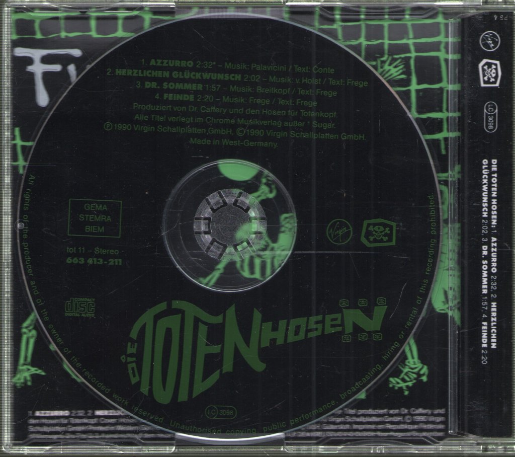 Die Toten Hosen - Azzurro - Cd