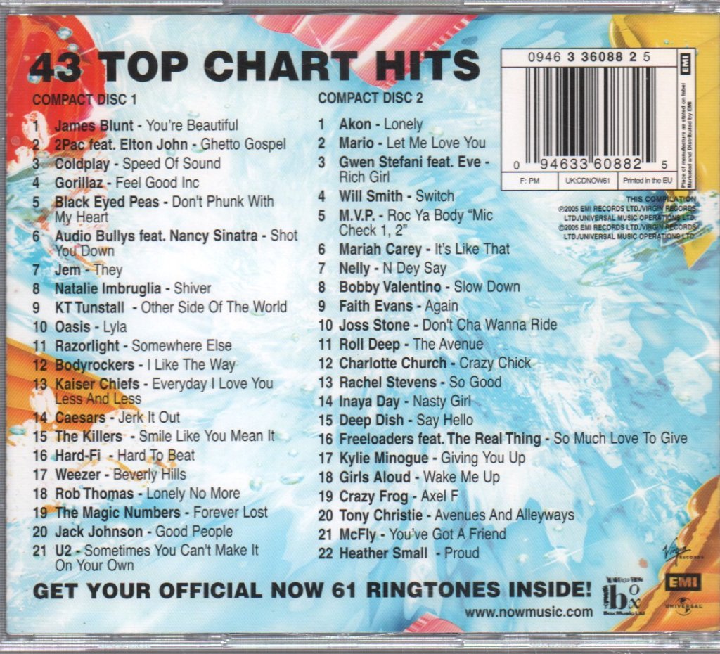 Various Artists - Now That's What I Call Music 61 - Cd