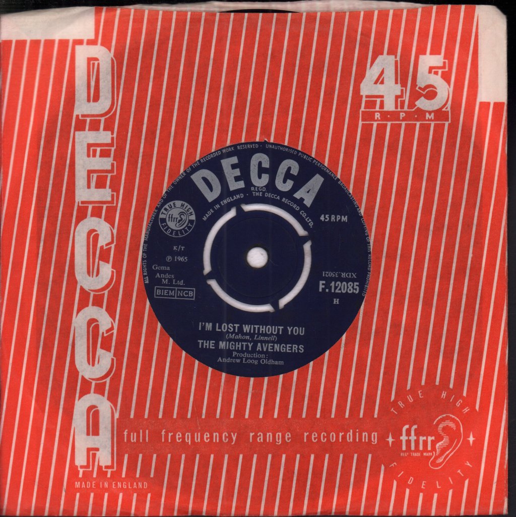 Mighty Avengers - Blue Turns To Grey - 7 Inch
