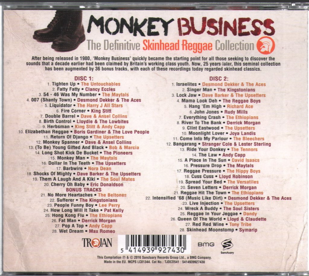 Various Artists - Monkey Business (The Definitive Skinhead Reggae Collection) - Double Cd