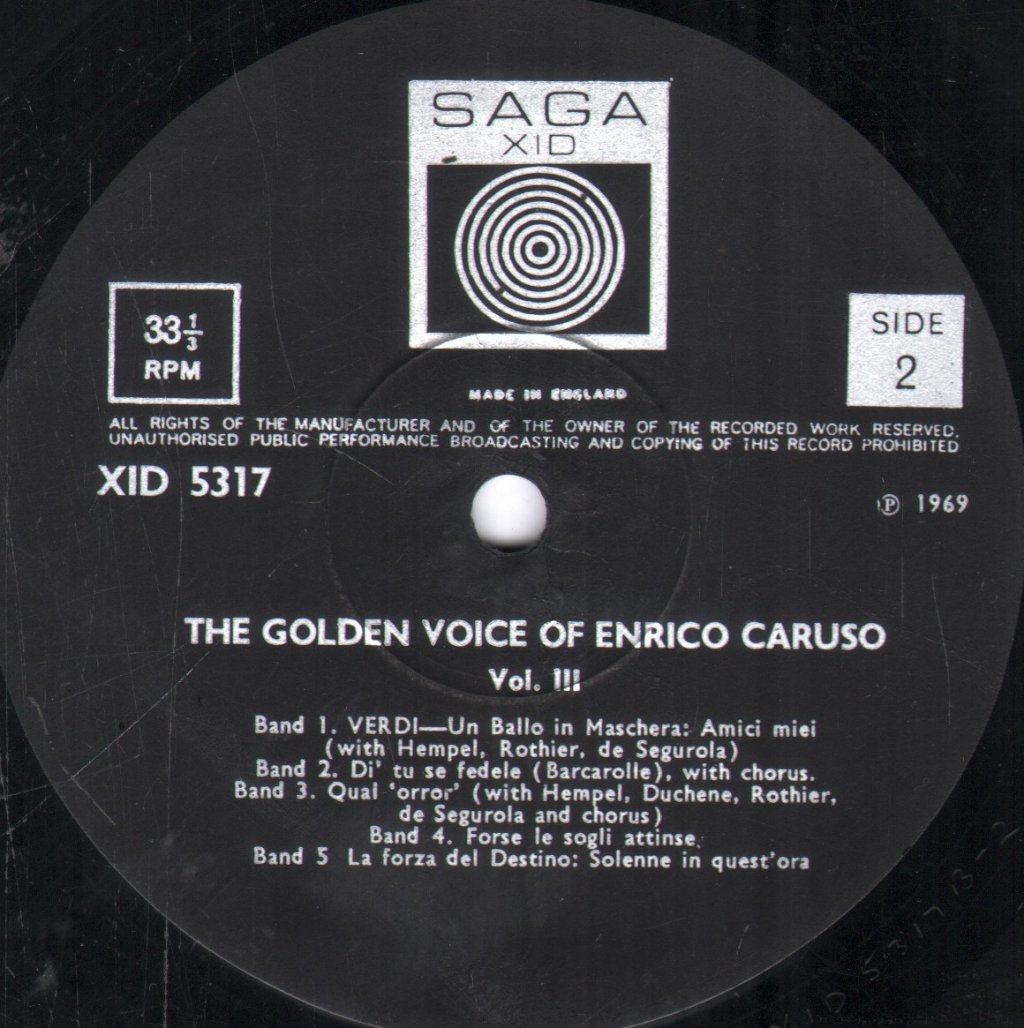 Enrico Caruso - Golden Voice Of Enrico Caruso - Vol.III - Lp