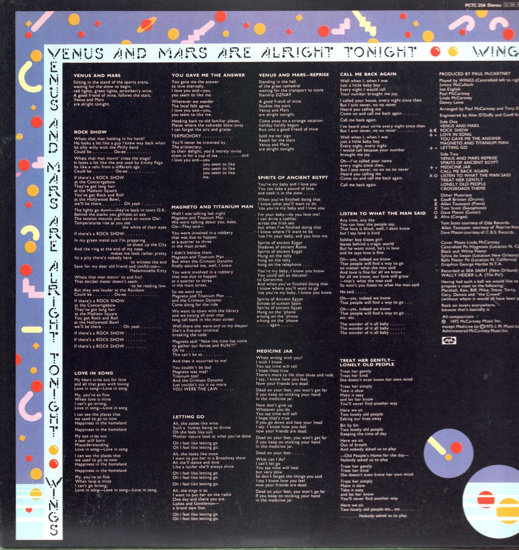 Wings - Venus And Mars - Lp