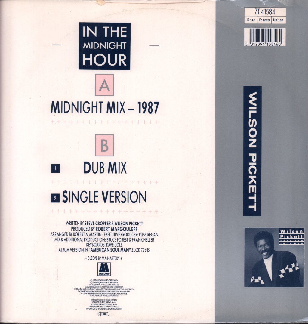 Wilson Pickett - In The Midnight Hour - 12 Inch