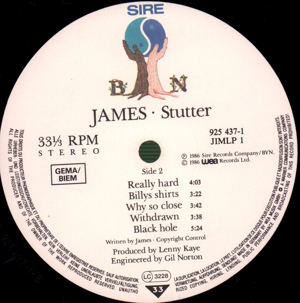 James - Stutter - Lp