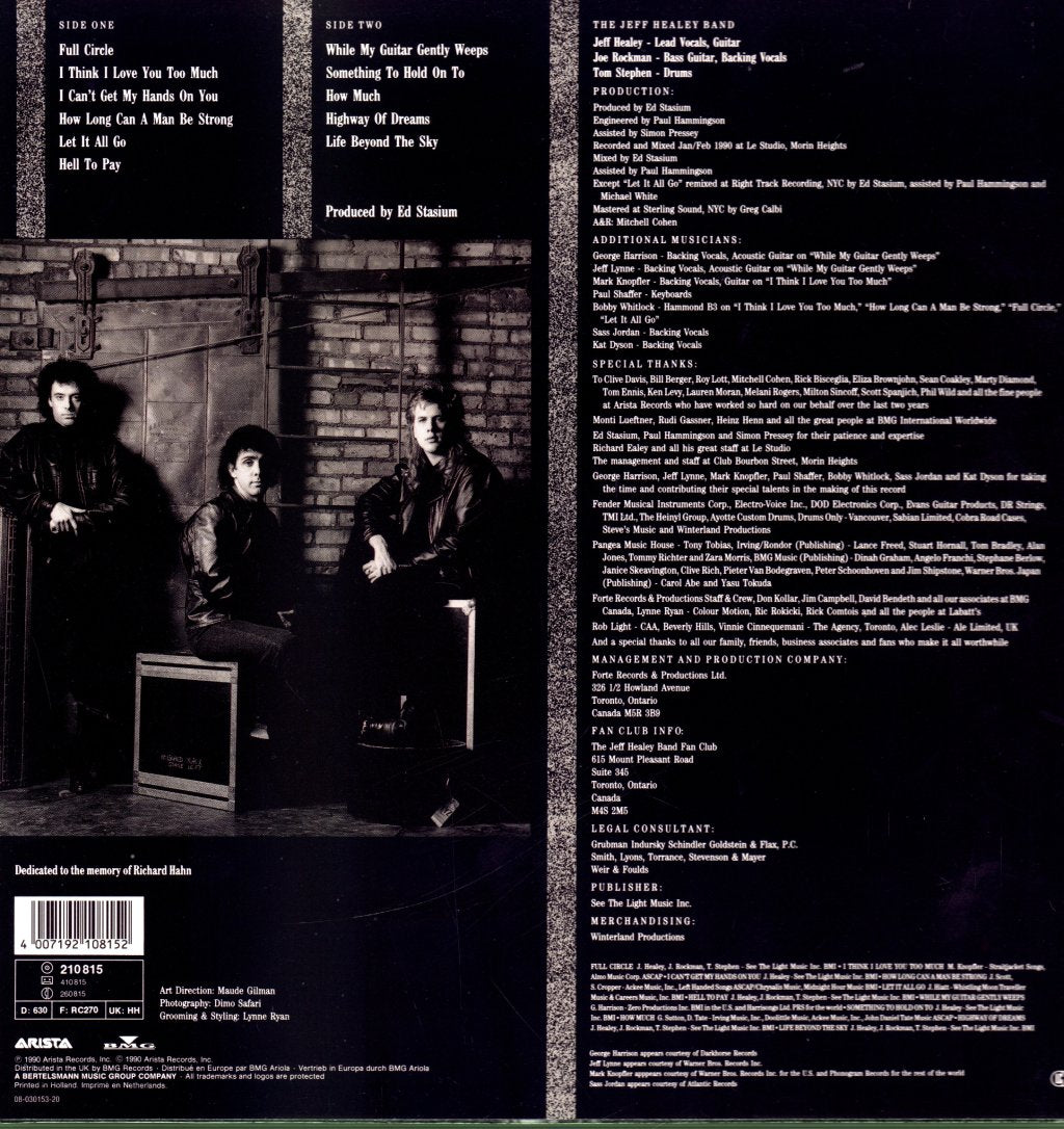 Jeff Healey Band - Hell To Pay - Lp