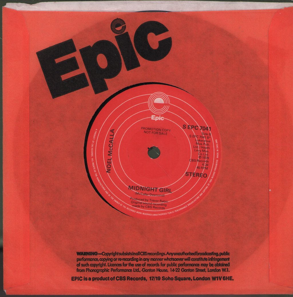 Noel Mccalla - Where Is Our Love - 7 Inch