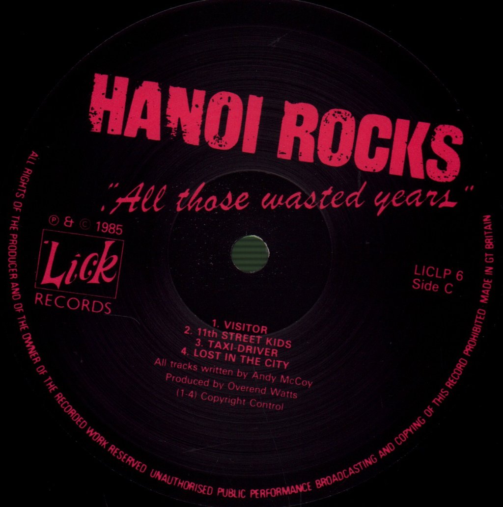 Hanoi Rocks - All Those Wasted Years - Double Lp