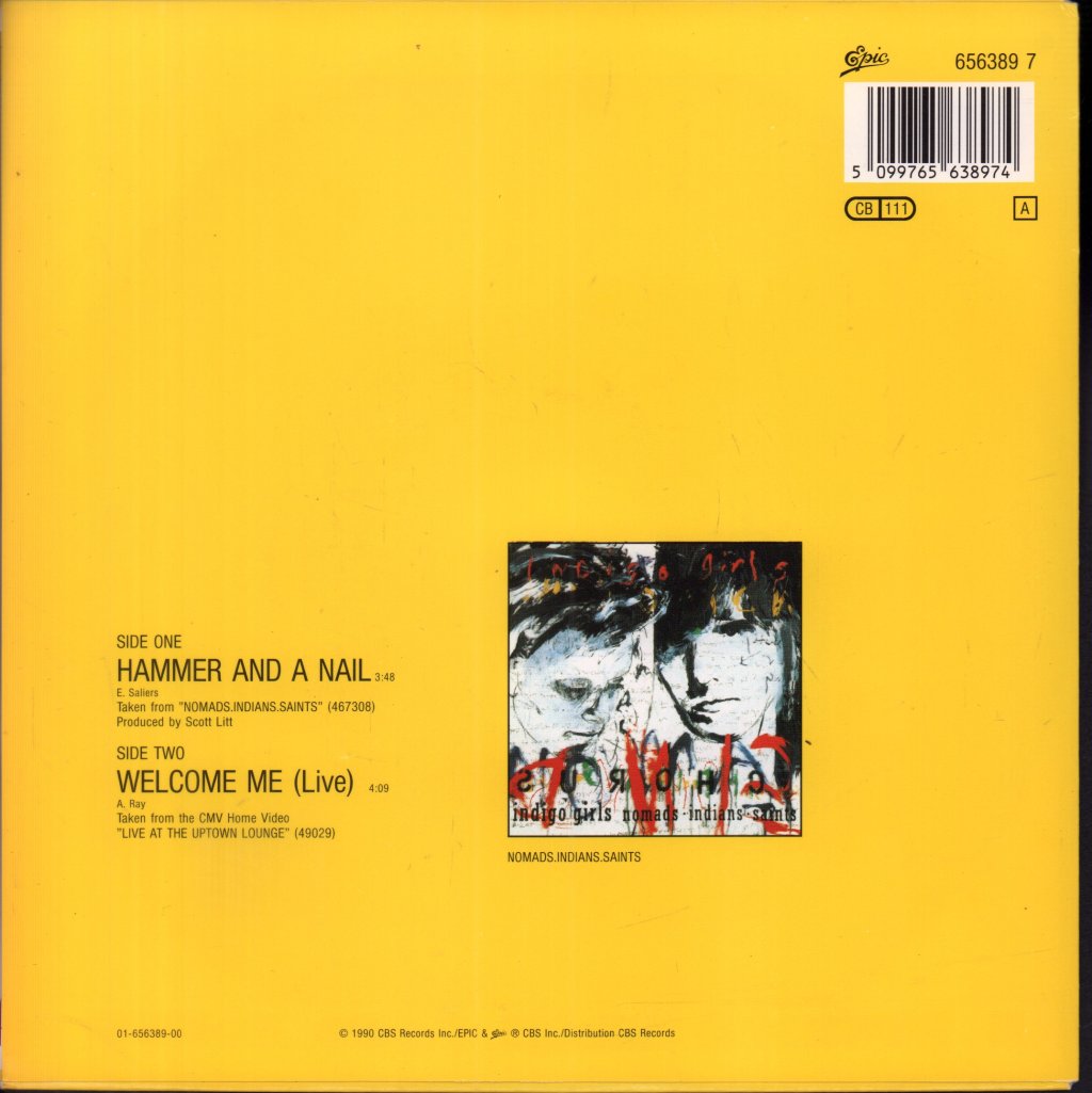 Indigo Girls - Hammer And A Nail - 7 Inch