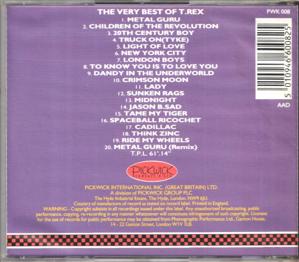 T Rex - Very Best Of - Cd