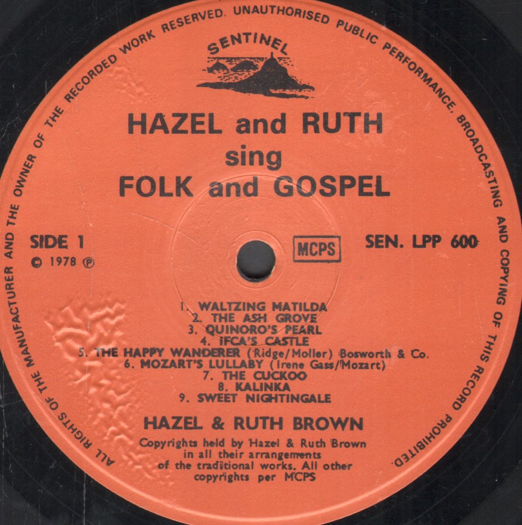 Hazel and Ruth - Sing Folk & Gospel - Lp