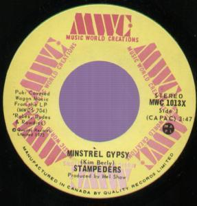 Stampeders - Minstrel Gypsy - 7 Inch