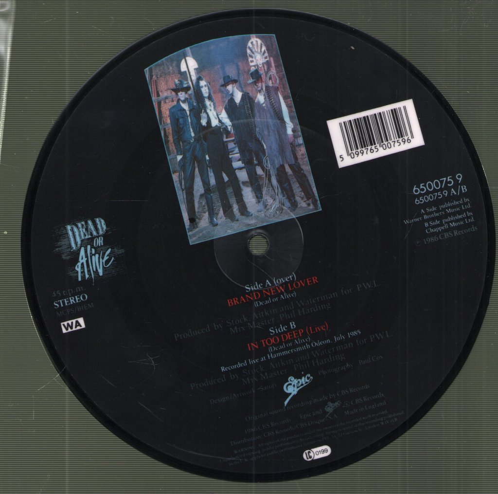Dead Or Alive - Brand New Lover - 7 Inch