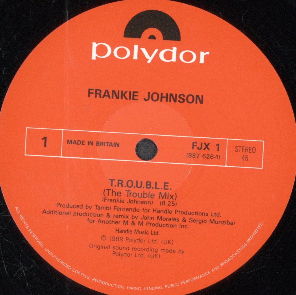 Frankie Johnson - Trouble - 12 Inch