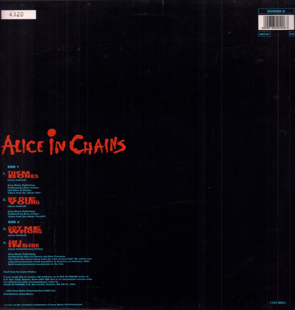 Alice In Chains - Them Bones - 12 Inch