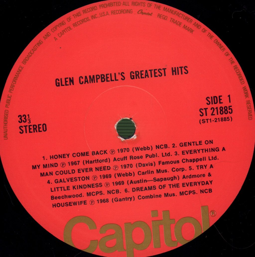 Glen Campbell - Greatest Hits - Lp