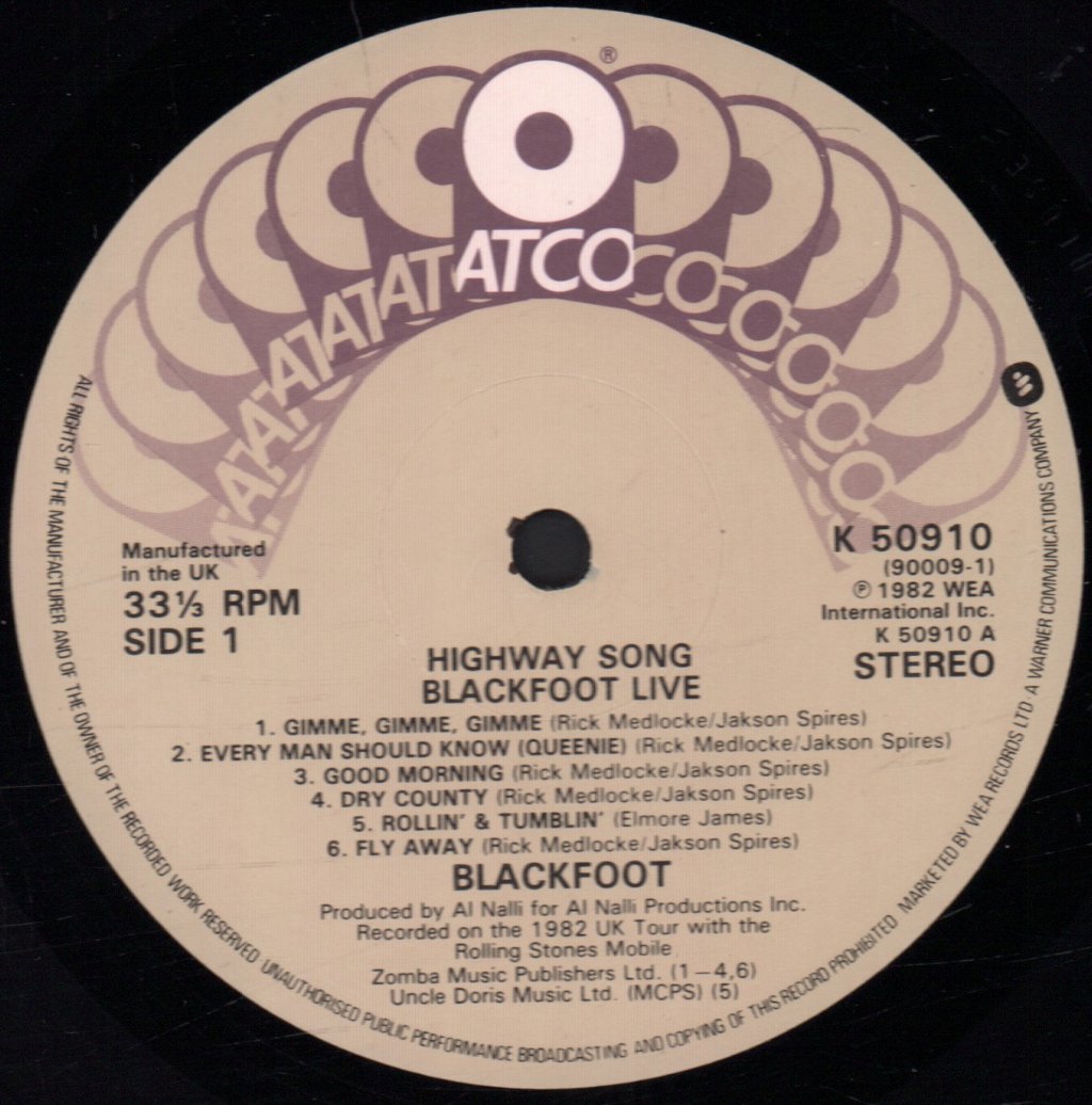 Blackfoot - Highway Song Live - Lp