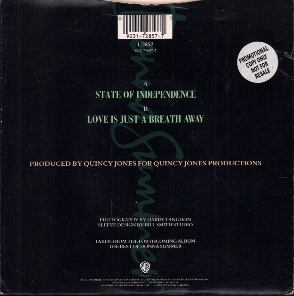 Donna Summer - State Of Independence - 7 Inch