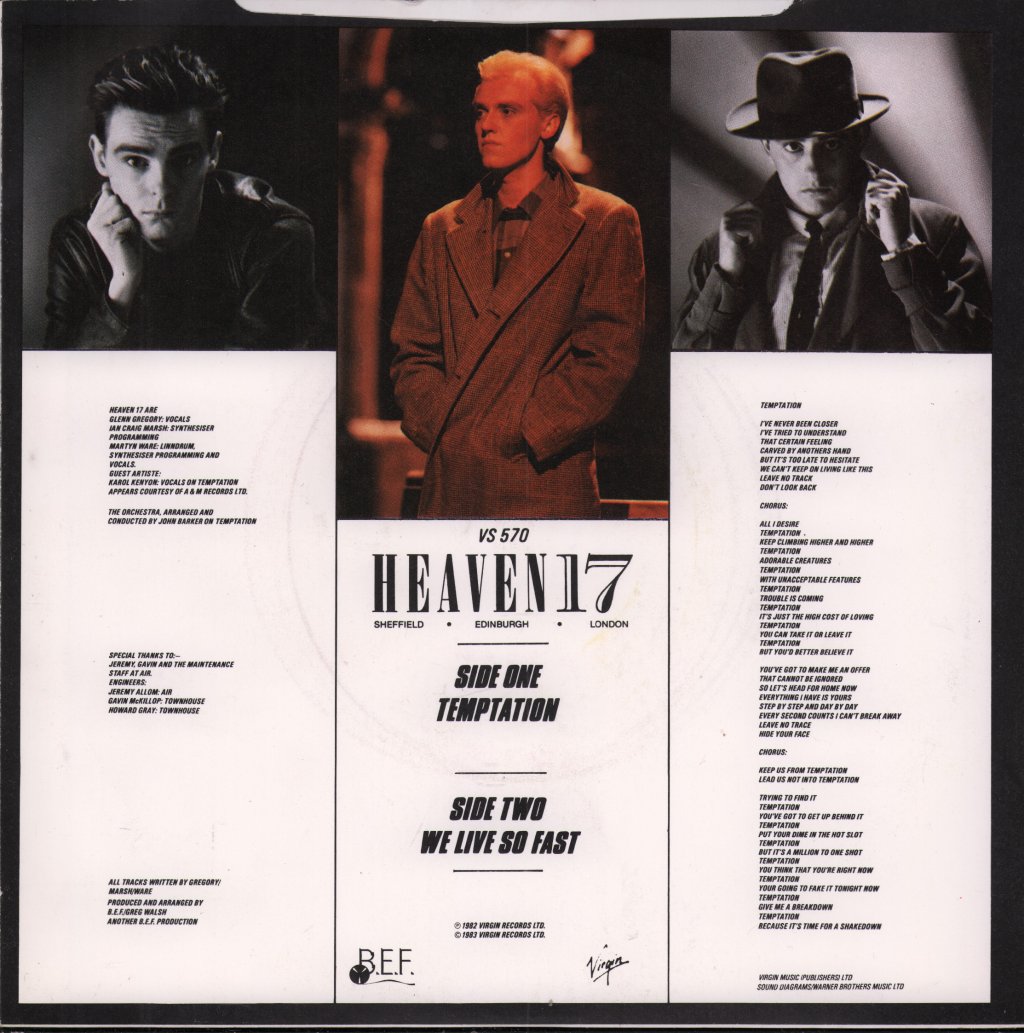 Heaven 17 - Temptation - 7 Inch