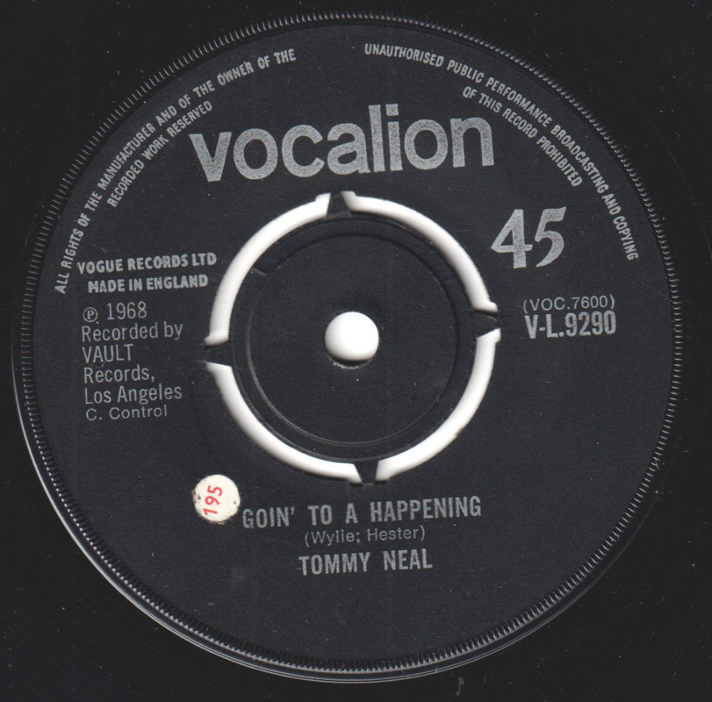 Tommy Neal - Goin' To A Happening - 7 Inch