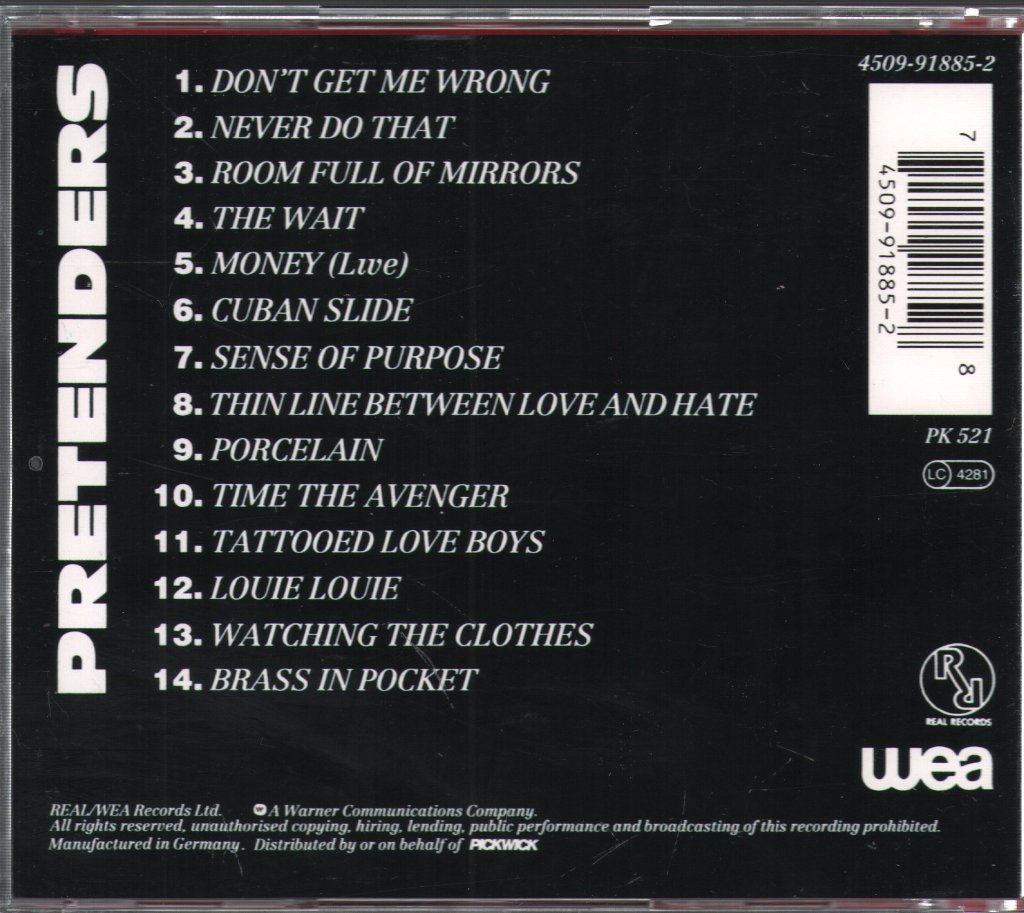 Pretenders - Don't Get Me Wrong (14 Classic Tracks) - Cd