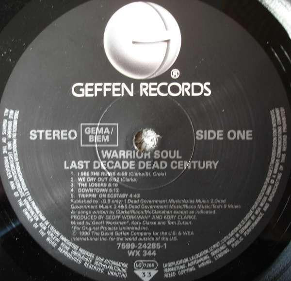 Warrior Soul - Last Decade Dead Century - Lp