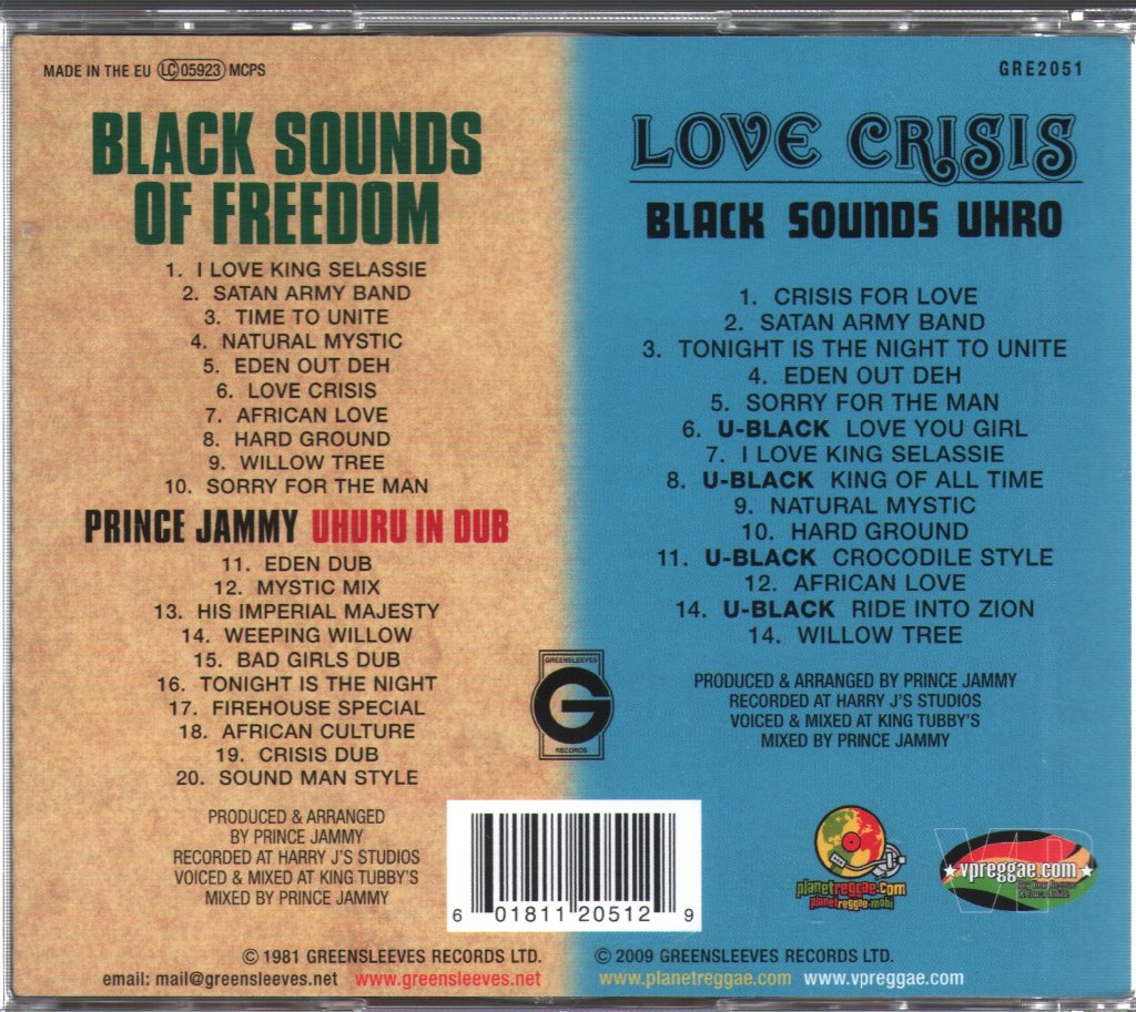 Black Uhuru - Black Sounds Of Freedom - Double Cd