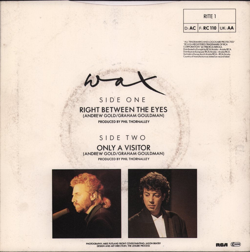 Wax - Right Between The Eyes - 7 Inch