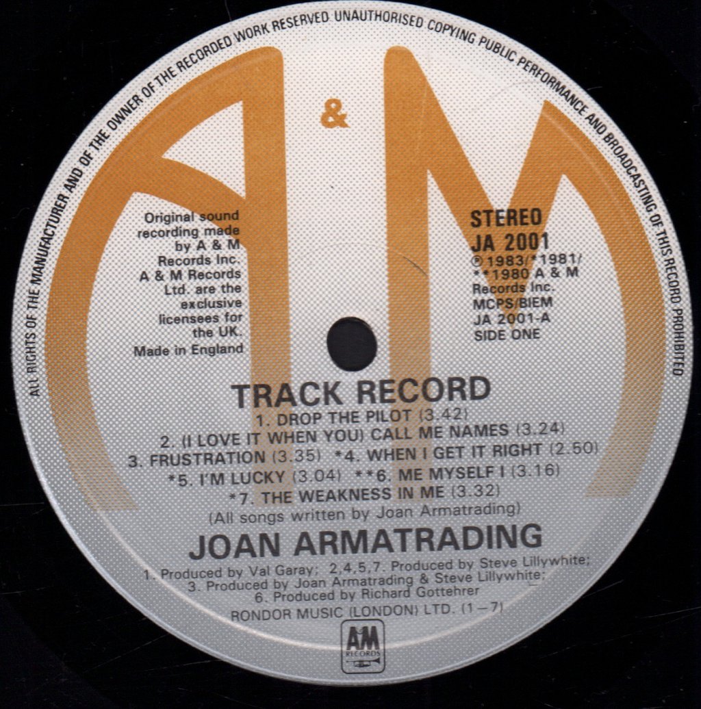 Joan Armatrading - Track Record - Lp