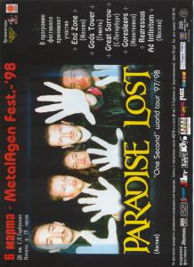 Paradise Lost (Uk Group) - One Second World Tour 97/98 - Flyer