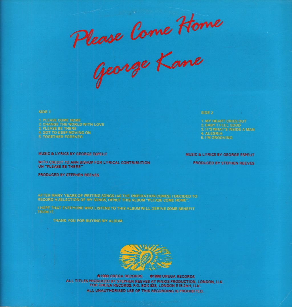 George Kane - Please Come Home - Lp