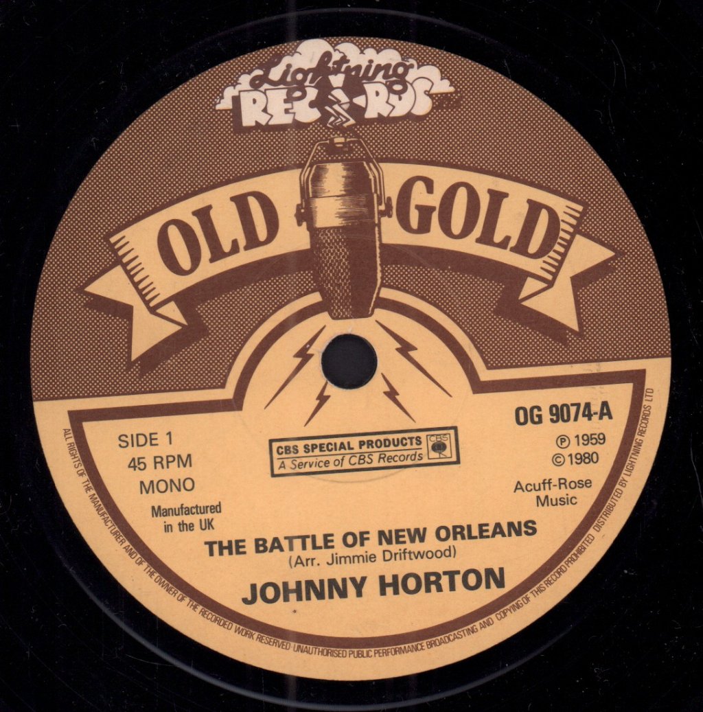 Johnny Horton/Stonewall Jackson - Battle Of New Orleans/Waterloo - 7 Inch