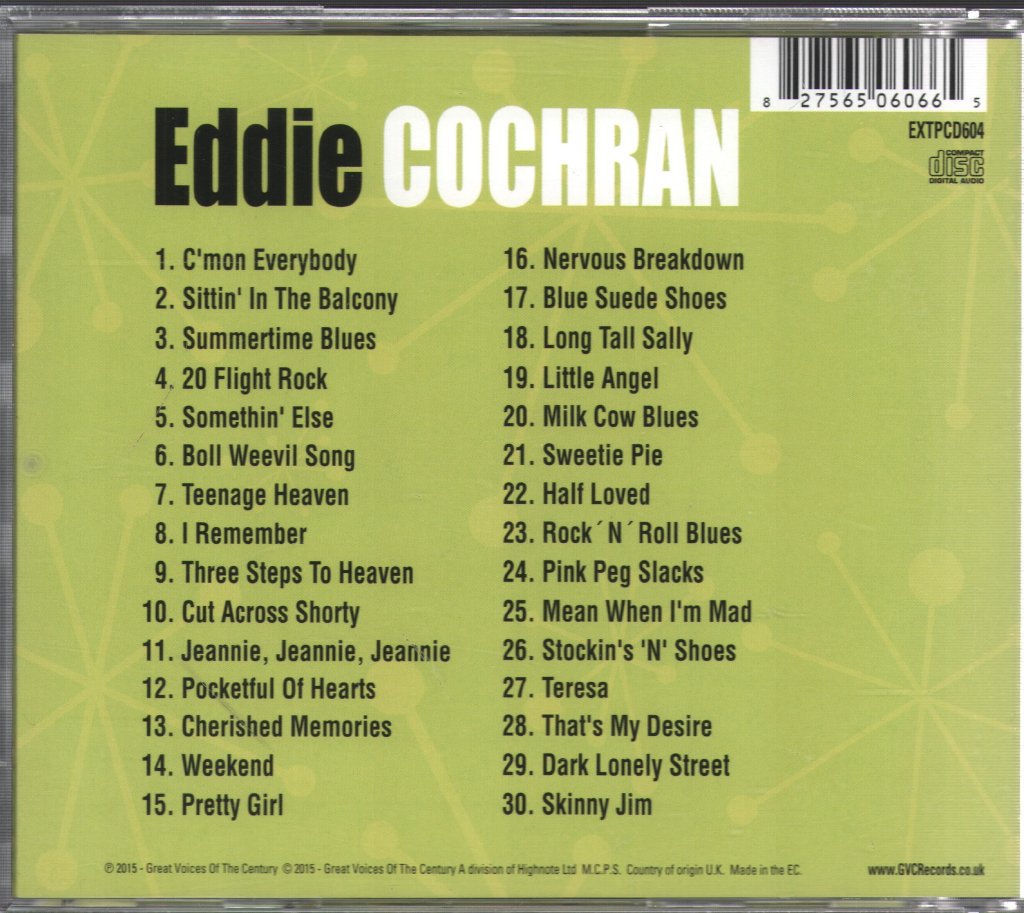 Eddie Cochran - Extended Play... - Cd