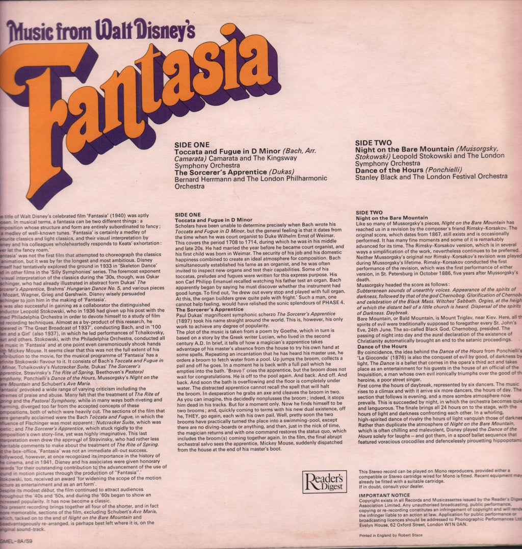 Various Artists - Music From Walt Disney's Fantasia - Lp