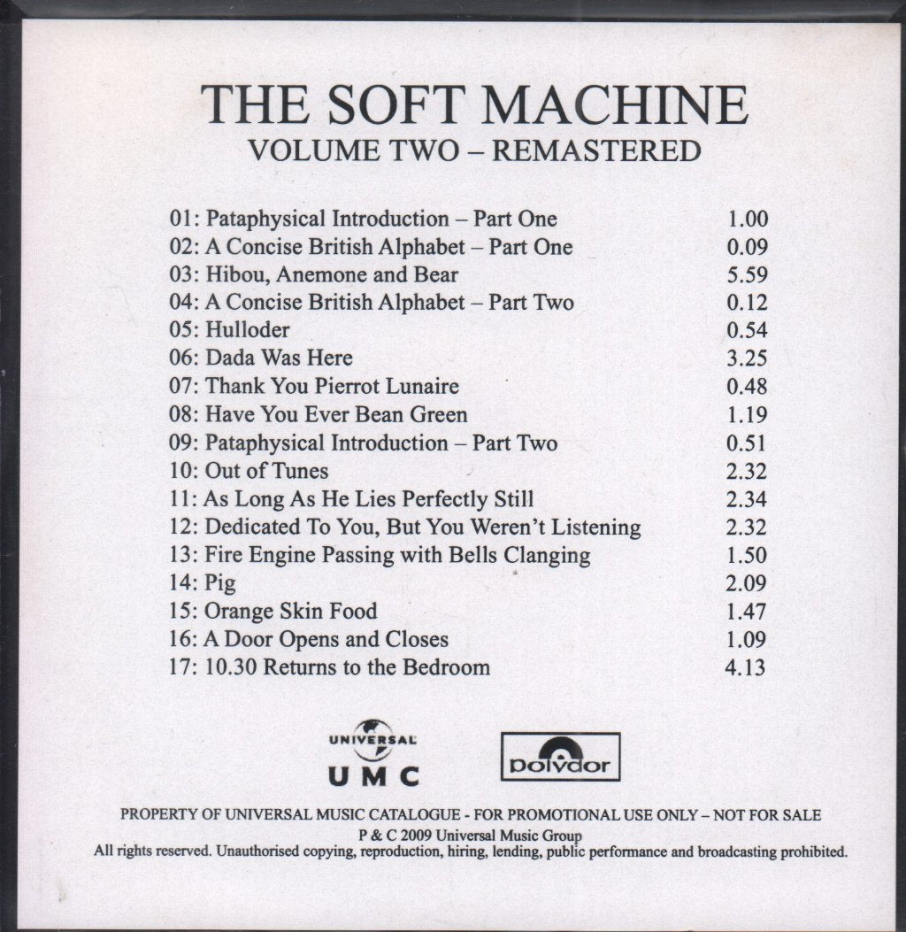 Soft Machine - Volume Two - Cdr
