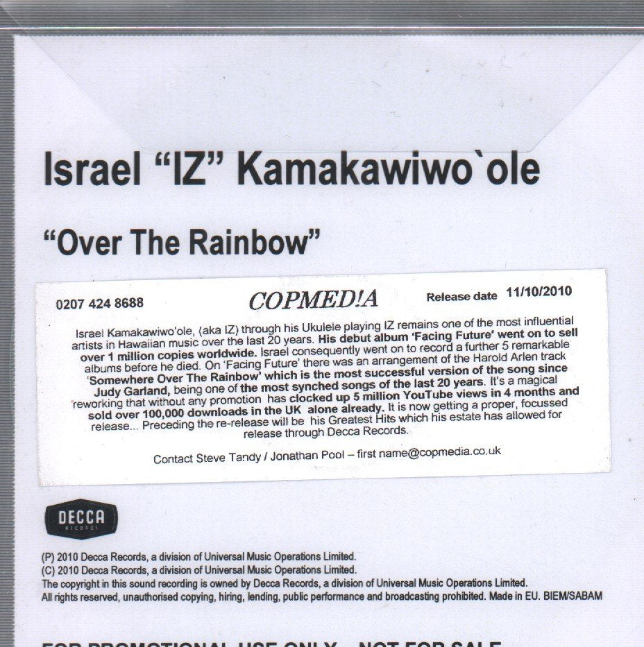 Israel Kamakawiwo'ole - Over The Rainbow - Cdr
