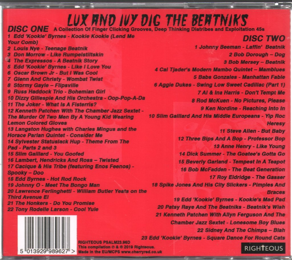 Various Artists - Lux And Ivy Dig The Beatniks - Double Cd