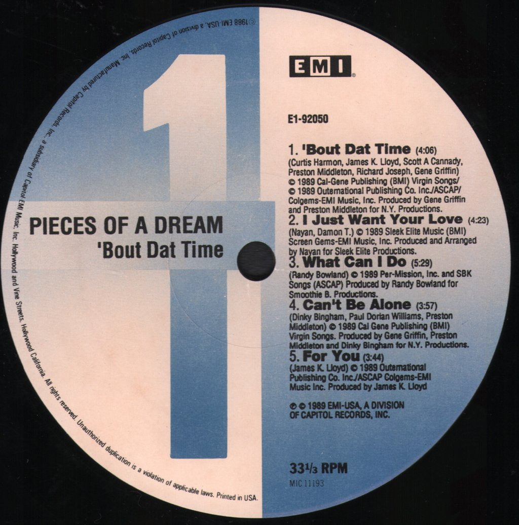 Pieces Of A Dream (Us Group) - Bout Dat Time - Lp