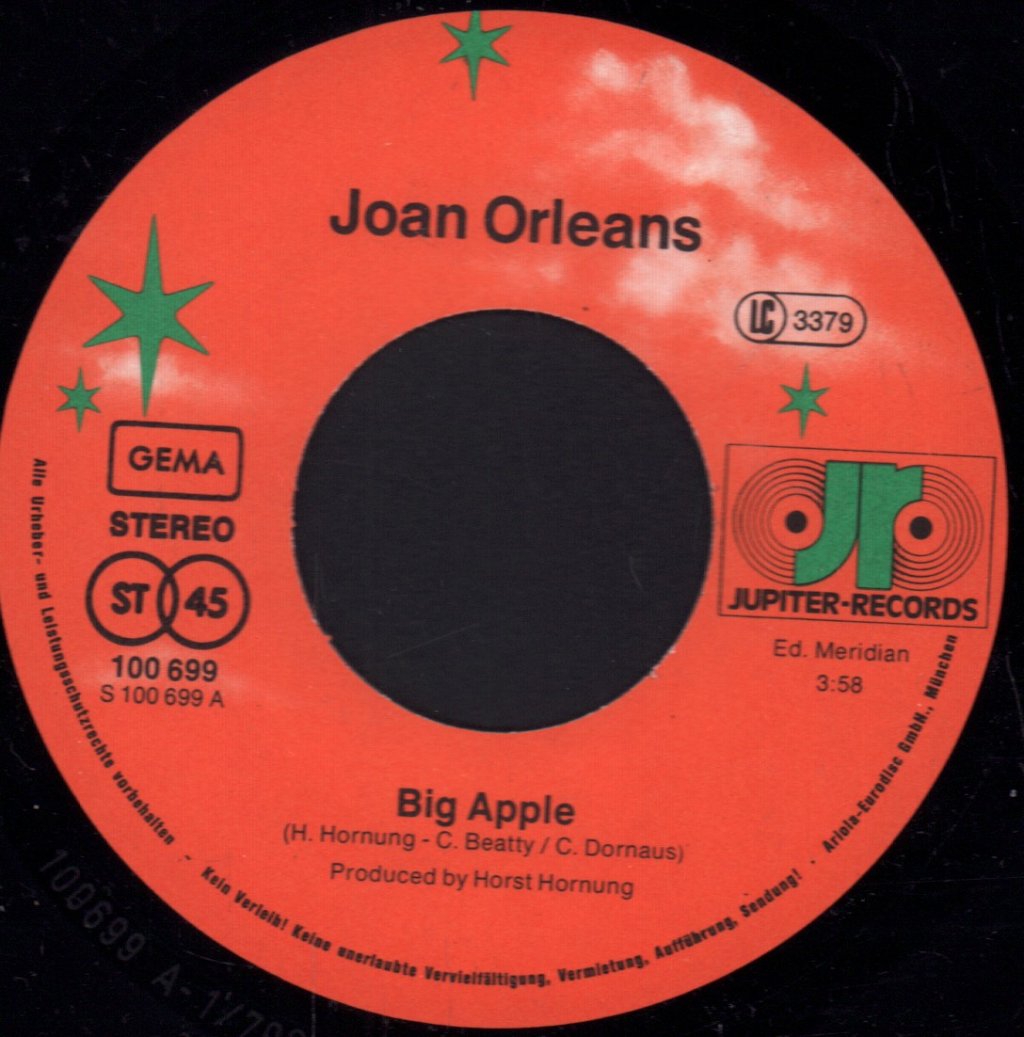 Joan Orleans - Big Apple - 7 Inch