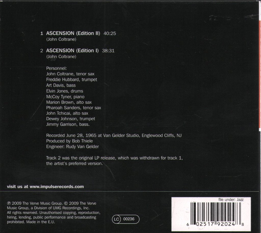 John Coltrane - Ascension - Cd