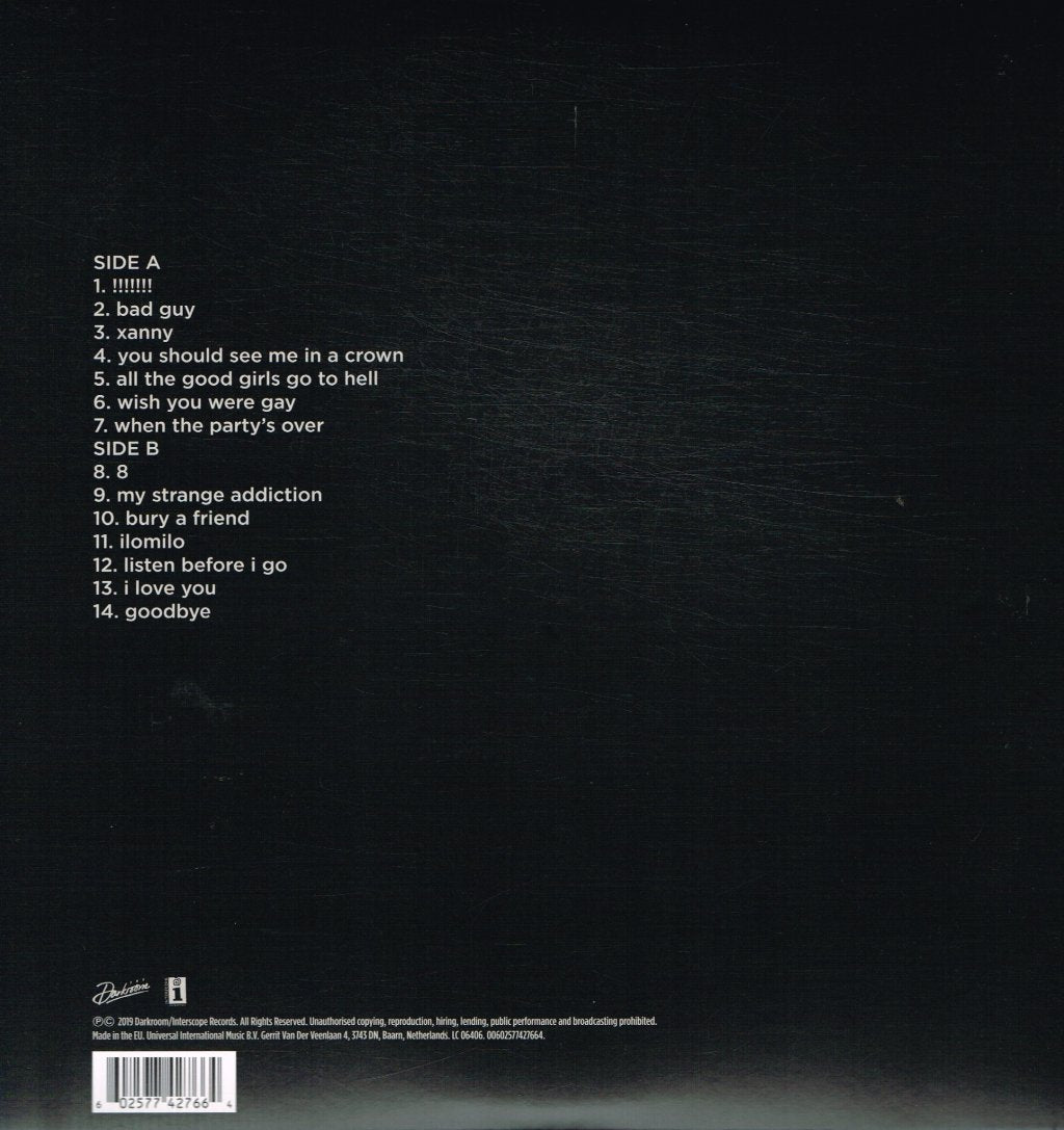 Billie Eilish - When We All Fall Asleep, Where Do We Go? - Lp