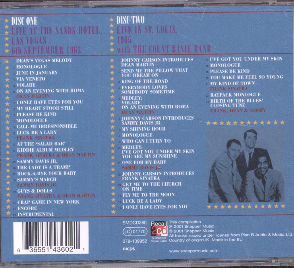 Frank Sinatra, Dean Martin, Sammy Davis Jr - Ratpack: From Vegas To St. Louis - Double Cd